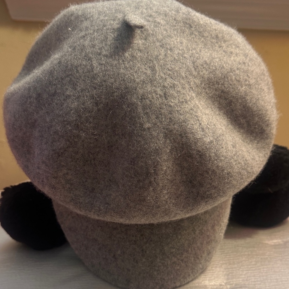 David and young Women winter Gray Wool Blend Beret Cap - Classic Style